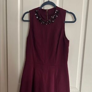 Eliza J Burgundy Embellished Mini Dress
